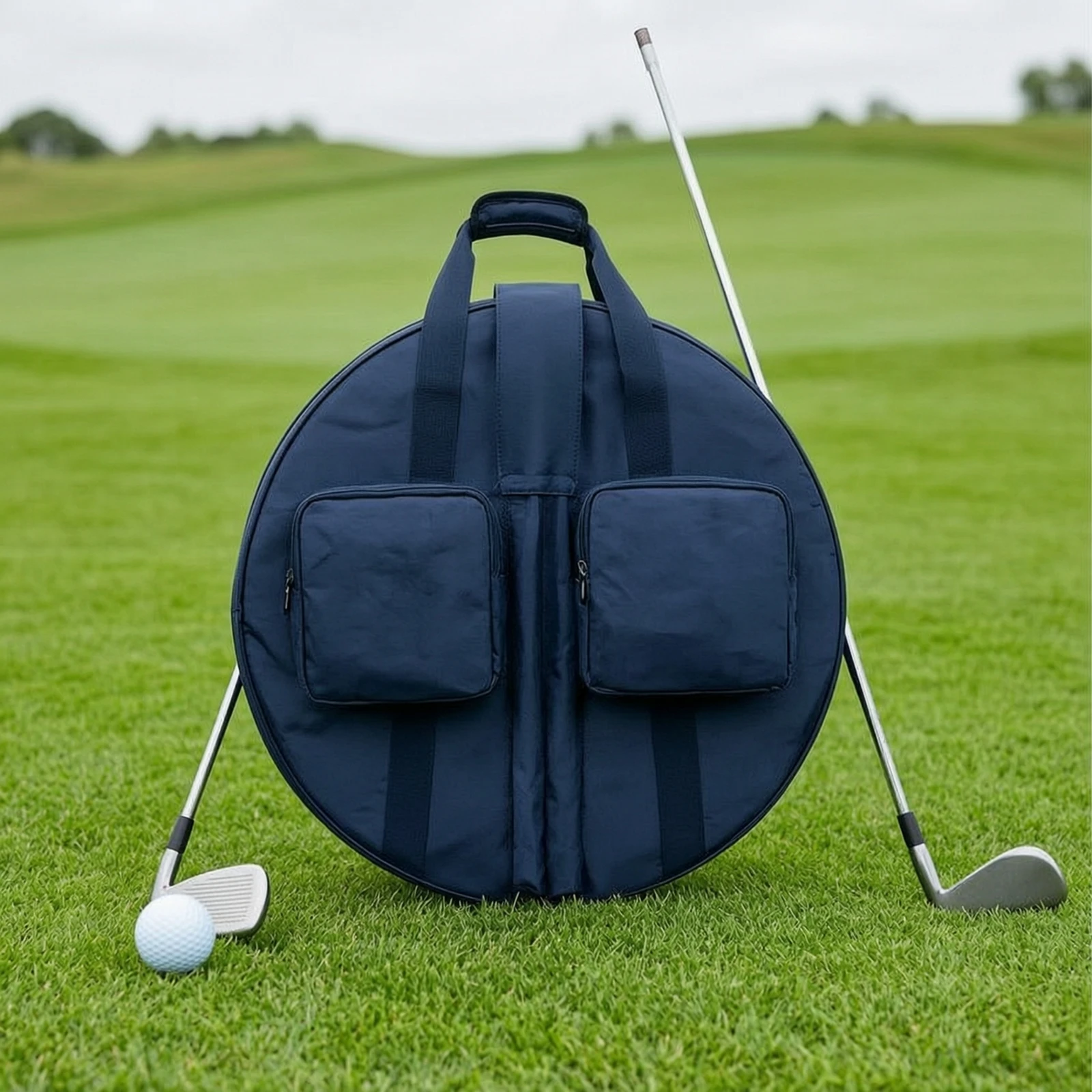 Disc Golf Basket Carry Bag Portable Disc Golf Basket Bag Travel-Friendly Heavy-Duty for Practice Area, Backyard view 3