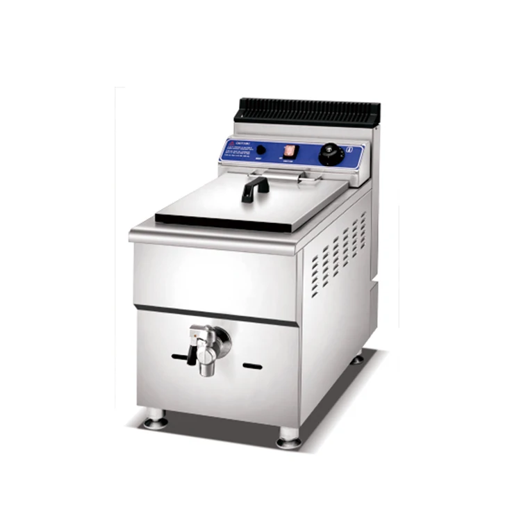 Factory Wholesale 2*17L Fryer Machine Commercial Gas 2 Tank Deep Fryer With Tap