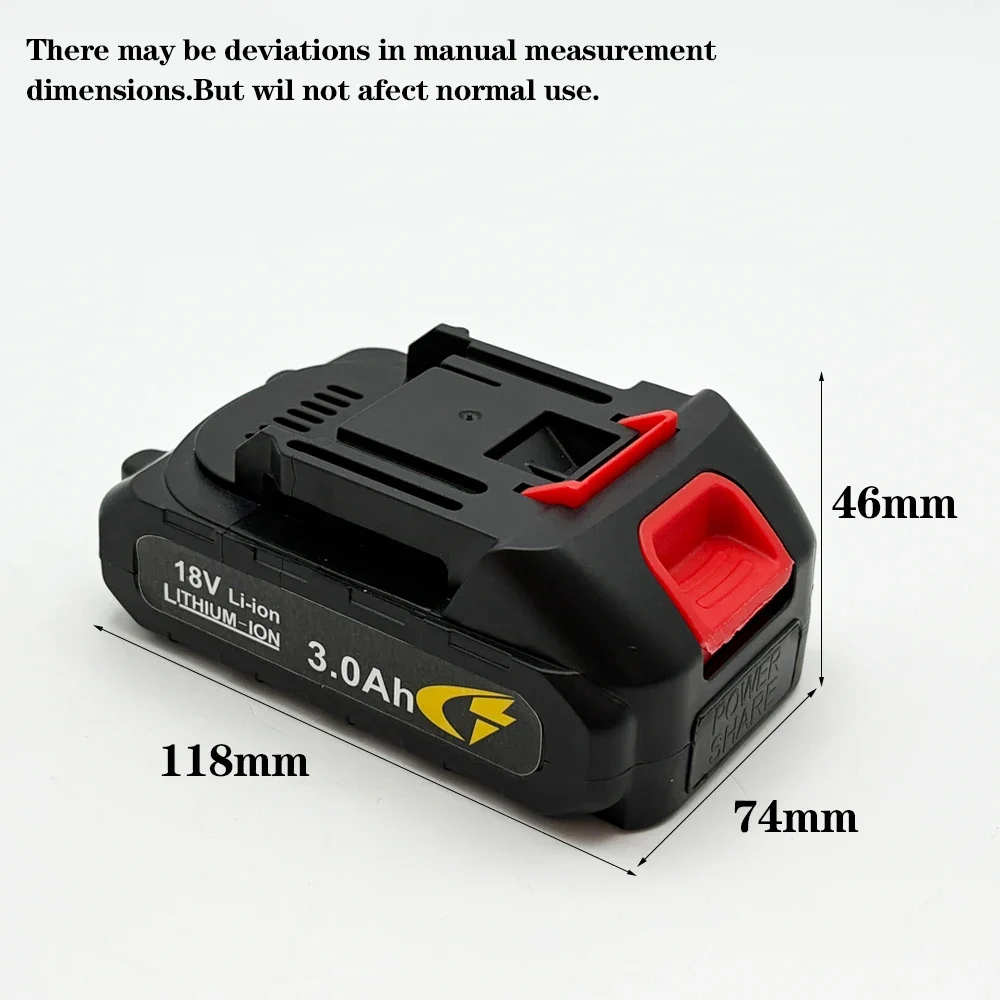 🎀🎀 High Pressure Car Wash Water Gun Replacement Battery Car Washer Spare 18V 3AH/3000mAh Lithium ionBattery