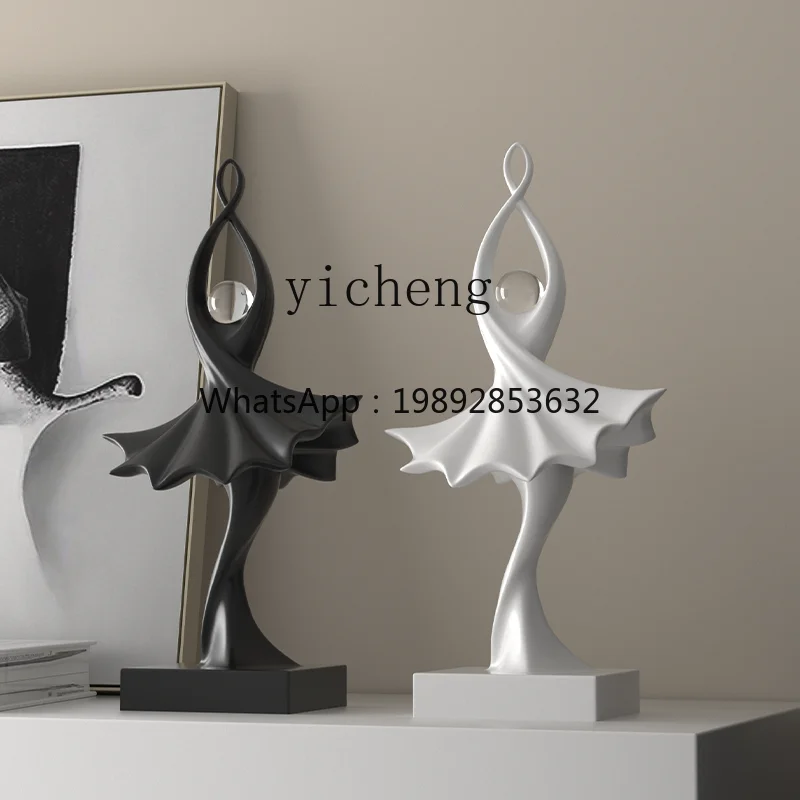 

Abstract Figure Sculpture Modern Living Room TV Cabinet Entrance Humanoid Art Decorative Ornament
