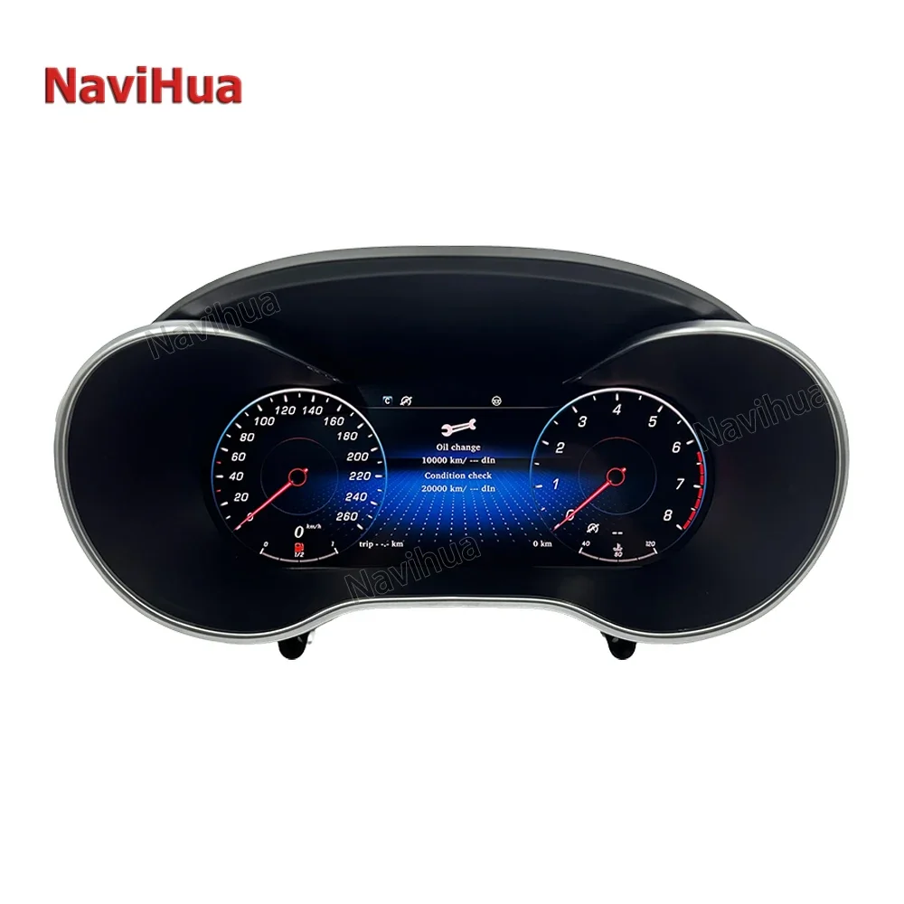 NaviHua New Linux Car Digital Cluster For Mercedes Benz C W205 GLC X253 LCD Dashboard Speedometer Upgrade Cockpit Auto Meter