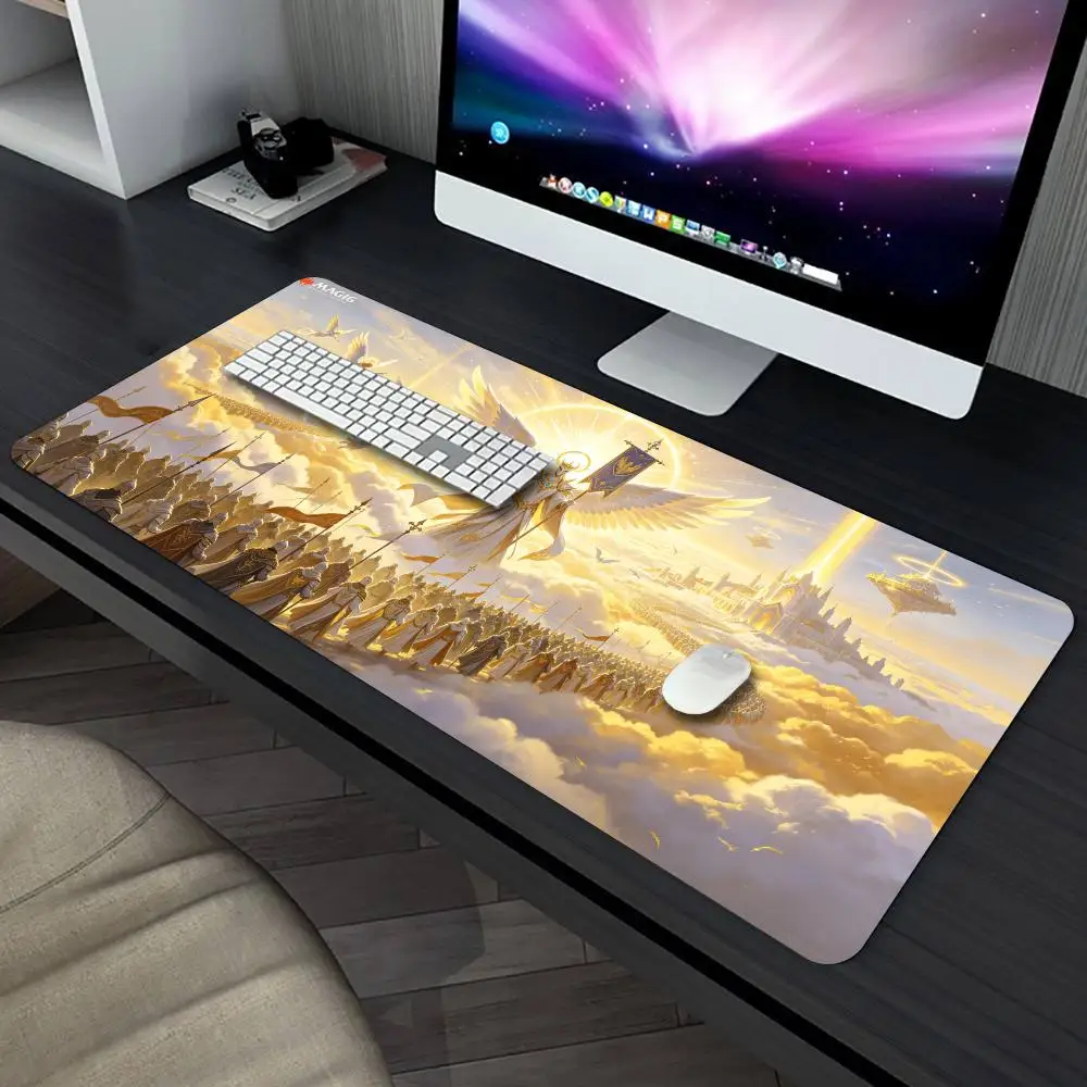 XXL Divine Seraph Angel Army Heaven Play mat TCG Game Table Mat Large with Stitched Edge Non-Slip Rubber Desk Pad