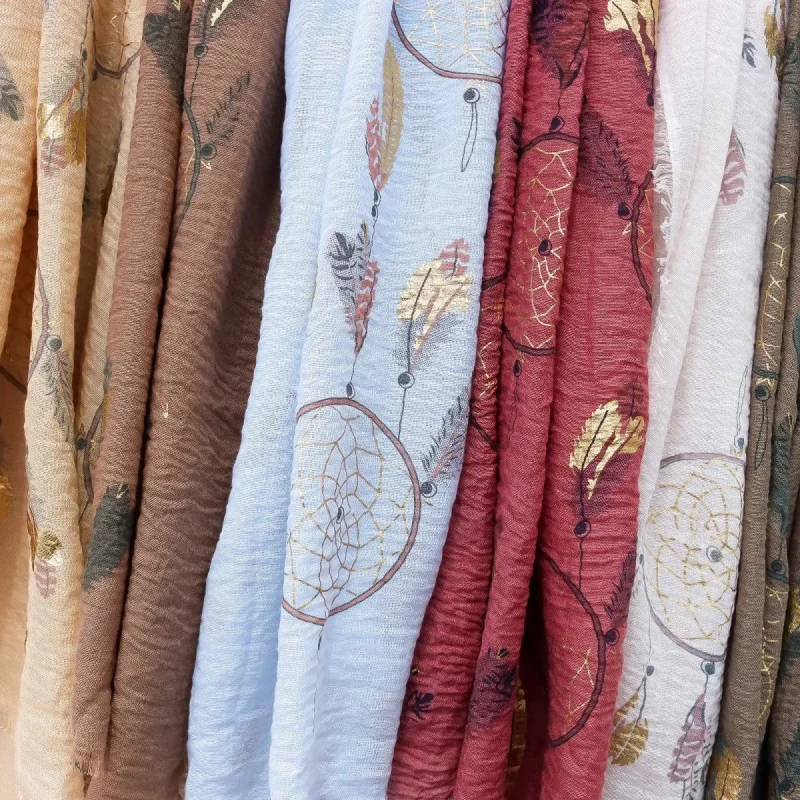 

Новый стиль, бронзовый серебряный шелковый шарф из искусственного шелка с цветочным принтом, полосатая хлопковая и льняная шаль, цельный платок, дропшиппинг