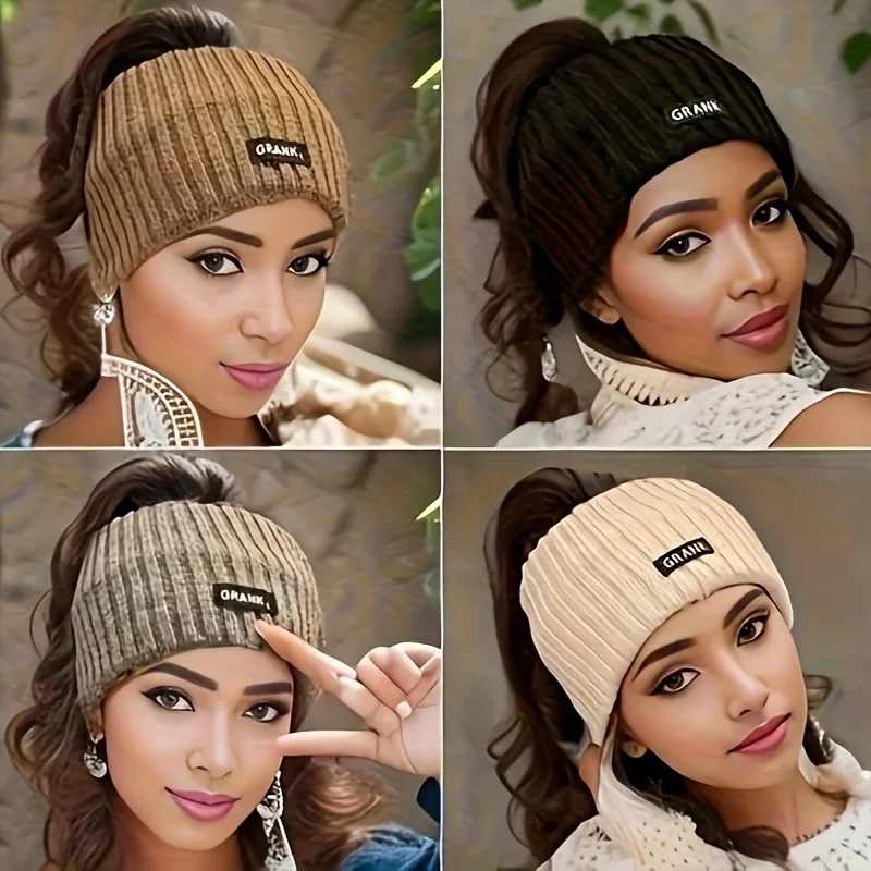 Winter Gestrickte Stirnbänder Frauen Verdickt Warme Anti-Kälte Elastische Haar Wrap Weiche Ohr Wärmer Komfortable Yoga Breitseite Headwrap