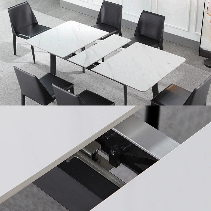 1Set Dining Table Middle Leaf Automatic Lift-up Slides Mechanism For Extension