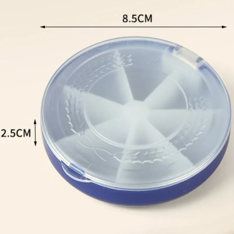 Travel Convenient Digital Medicine Box 7 Days round Transparent Rotating Grid One Week Storage Organizer for Pills