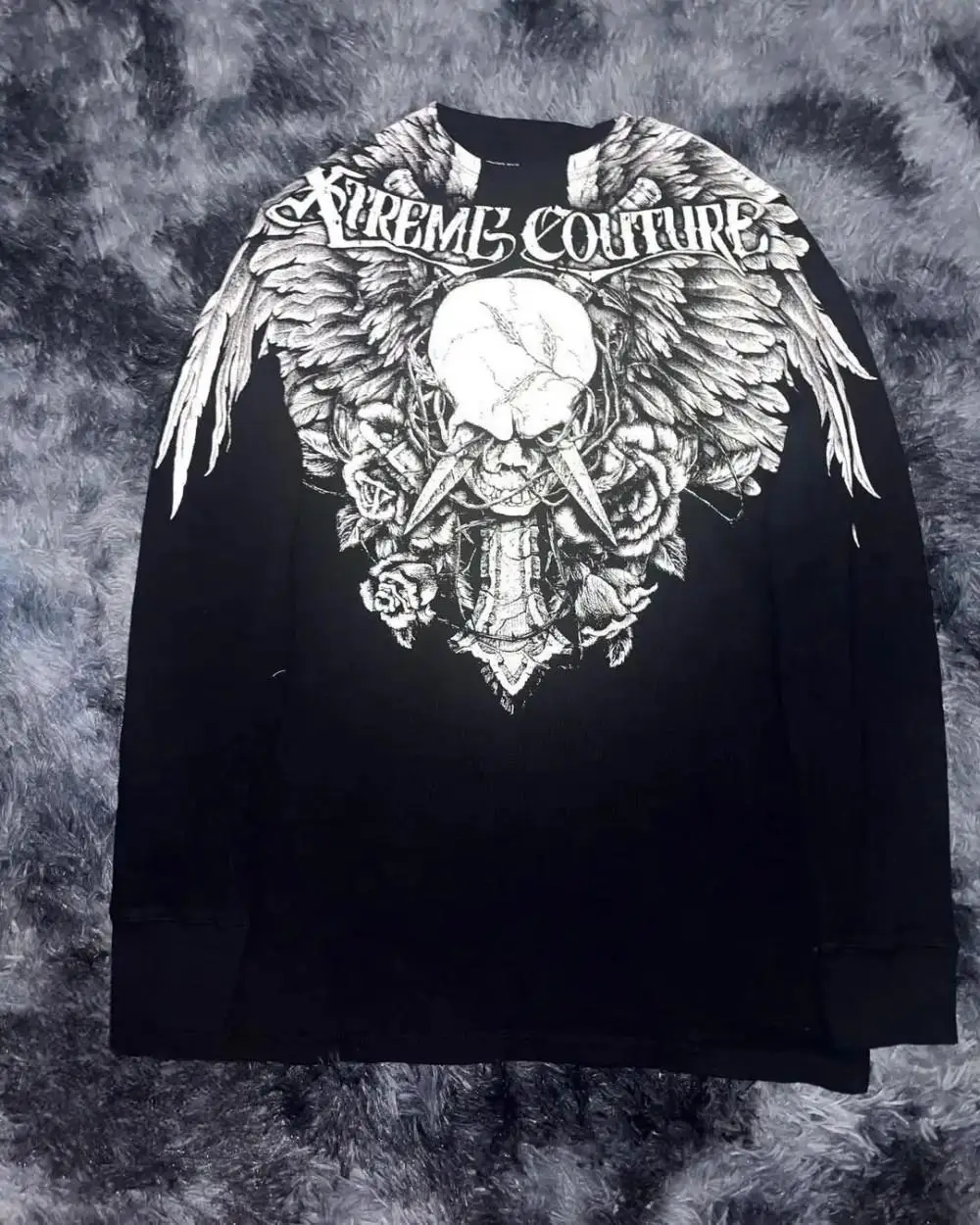 Modische männer Neue Herbst Skeleton Flügel Gedruckt Bequeme Weiche Langarm T-shirt Outdoor Street Style Top – Detail 14