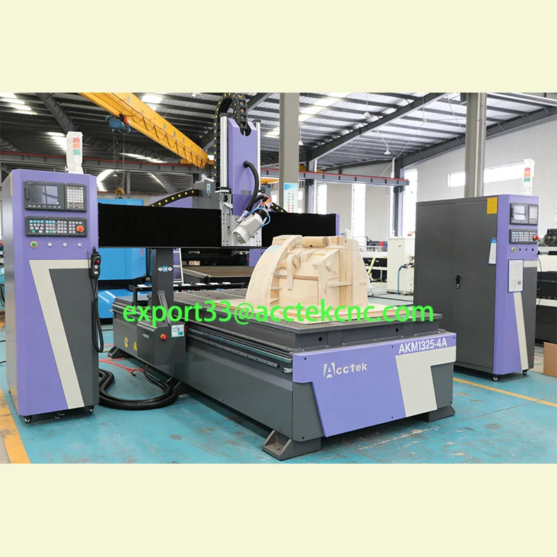 AccTek Carving machines CNC 4 Axis 5 Axis Router Wood Woking Carpentry 1300x2500cm Wood MDF Acrylic PVC Plastic Engraver