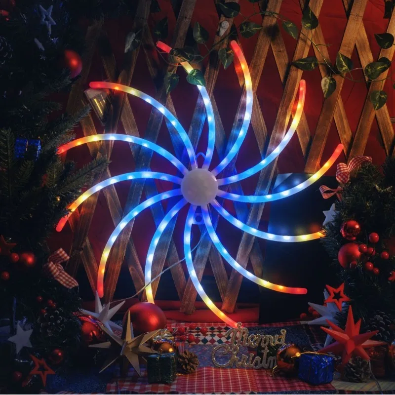 Waterproof Symphony Windmill Modeling Meteor Shower Technology Sense Atmosphere Decoration Field Hot Wheels Christmas