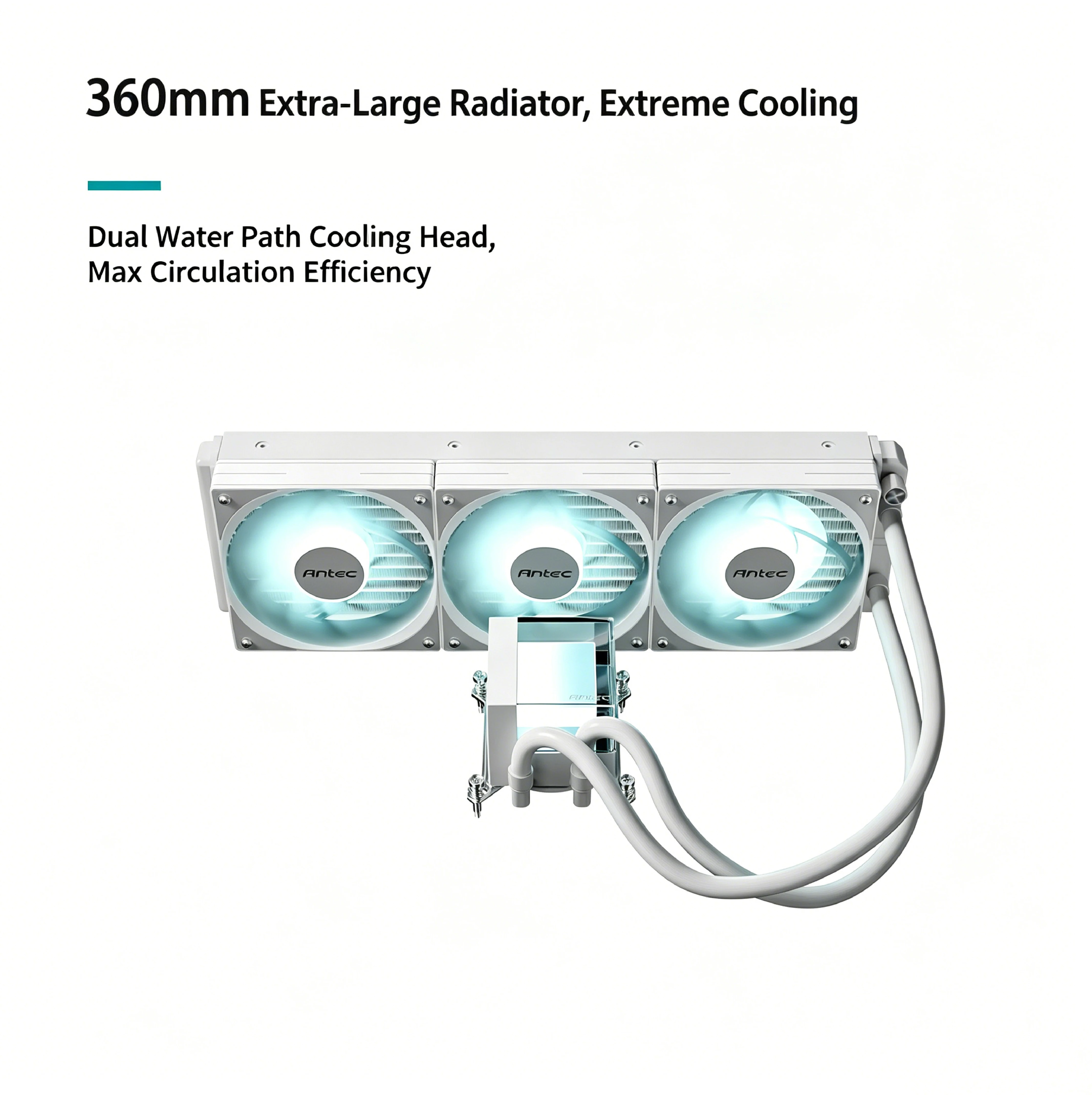 Antec P360 Integrated Water-Cooled Radiator Visualized Water