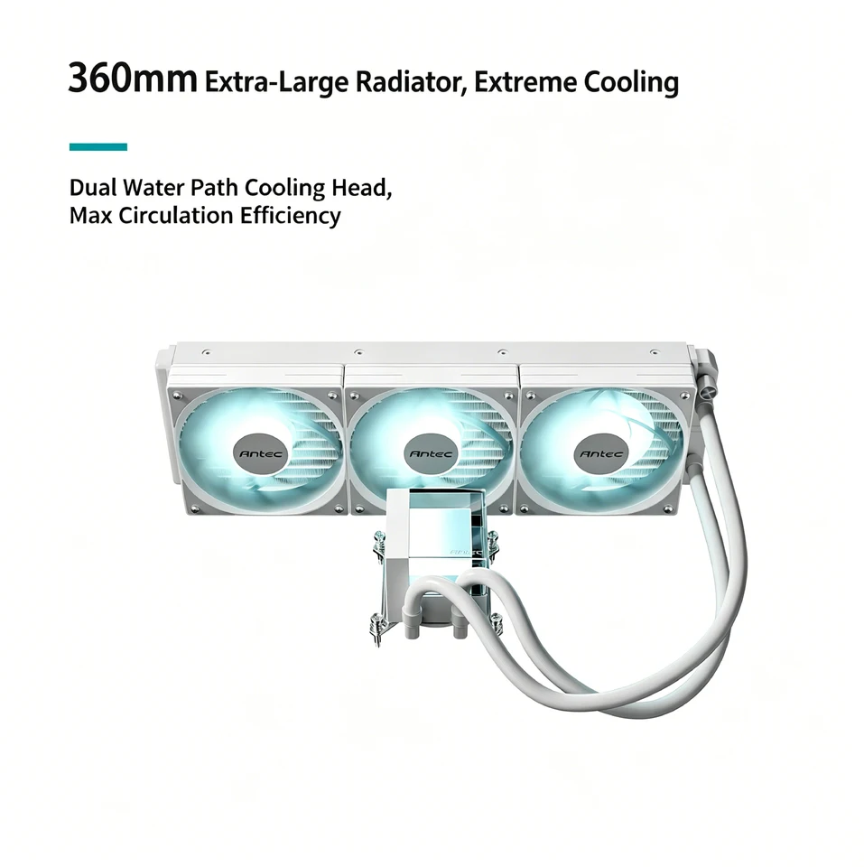その他 Antec P40 + AIO 360mm Antec P360 Integrated Water-Cooled Radiator Visualized Water