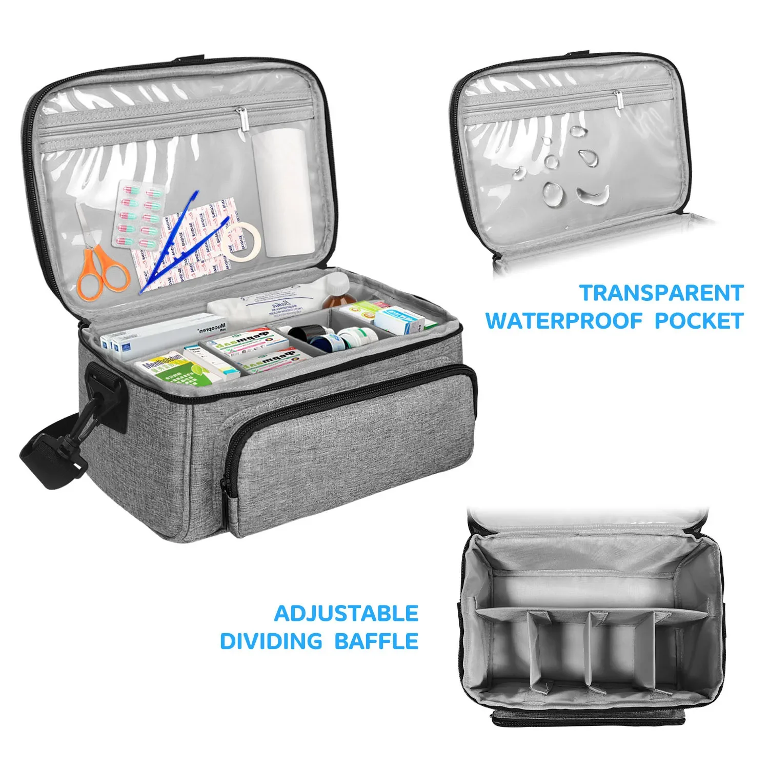 First Aid Kit, Multi-purpose Emergency Medical Portable Medical Bag, Outdoor Multi-functional First Aid Bag Home Emergency Bag