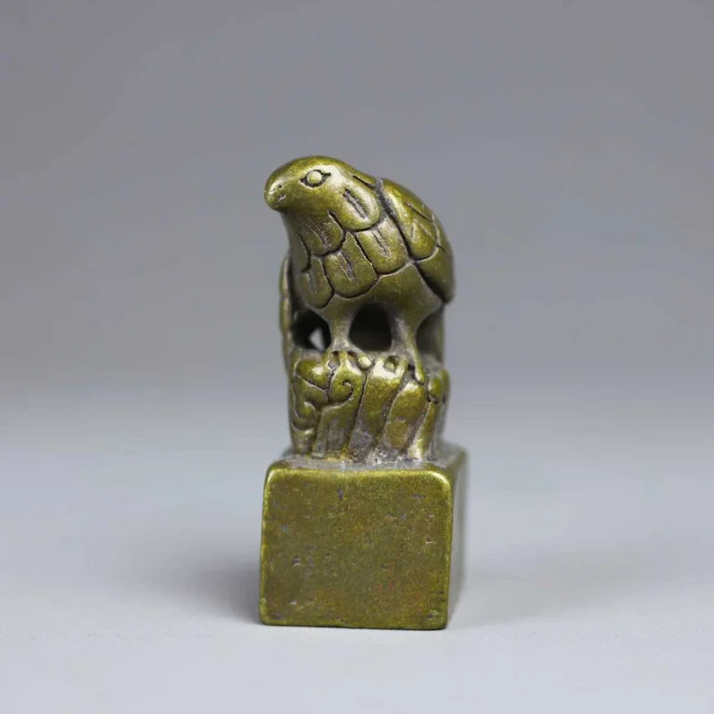 Vintage Brass Eagle Desktop Ornament Antique Miscellaneous Collectible Old Copperware Copper