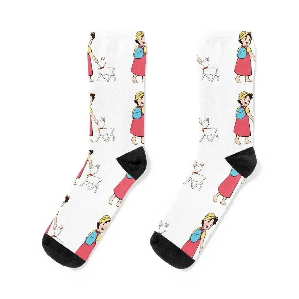 

Heidi and litle goat Socks Run Rugby tennis summer Mens Socks Women's