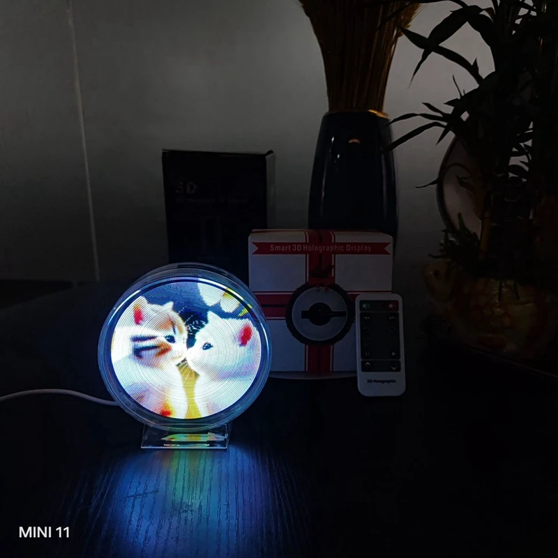 3D Hologram Projector Fan Built-In Bluetooth Speaker Support Image Video For Festival Advertising Logo Displays