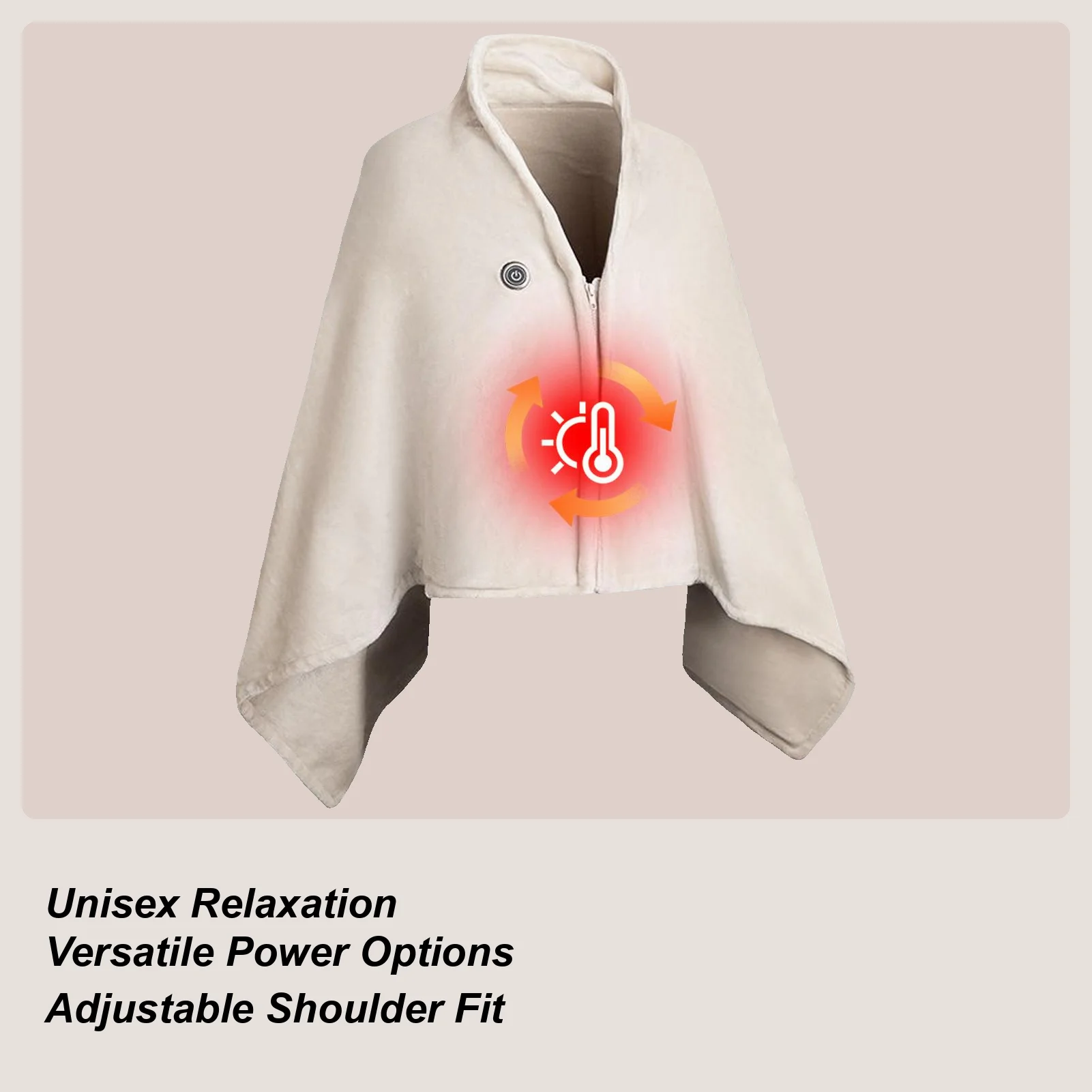 

Одеяло с подогревом, носимое электрическое USB перезаряжаемое грелка, перезаряжаемое одеяло с подогревом для комнаты, офиса, школьного туристического лагеря