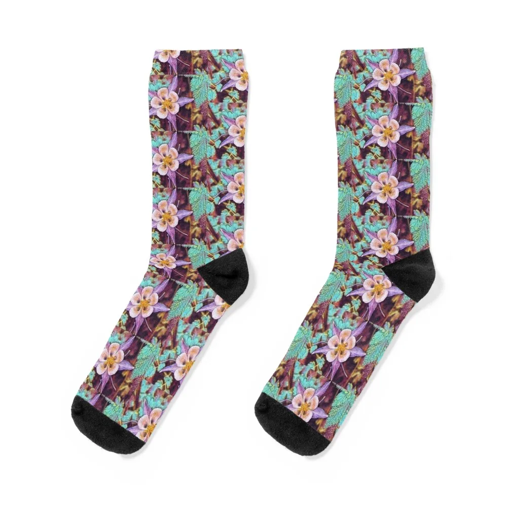 Columbine time Socks