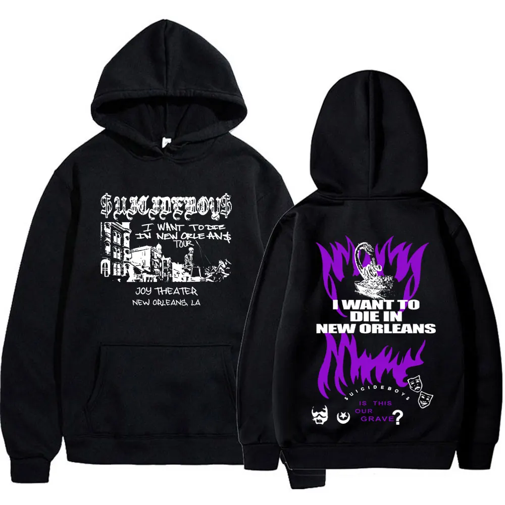 

Suicideboys G59 Hoodies I Want To Die in New Orleans Hip Hop Oversized Sweatshirts Men Women Casual Vintage Long Sleeve Pullover