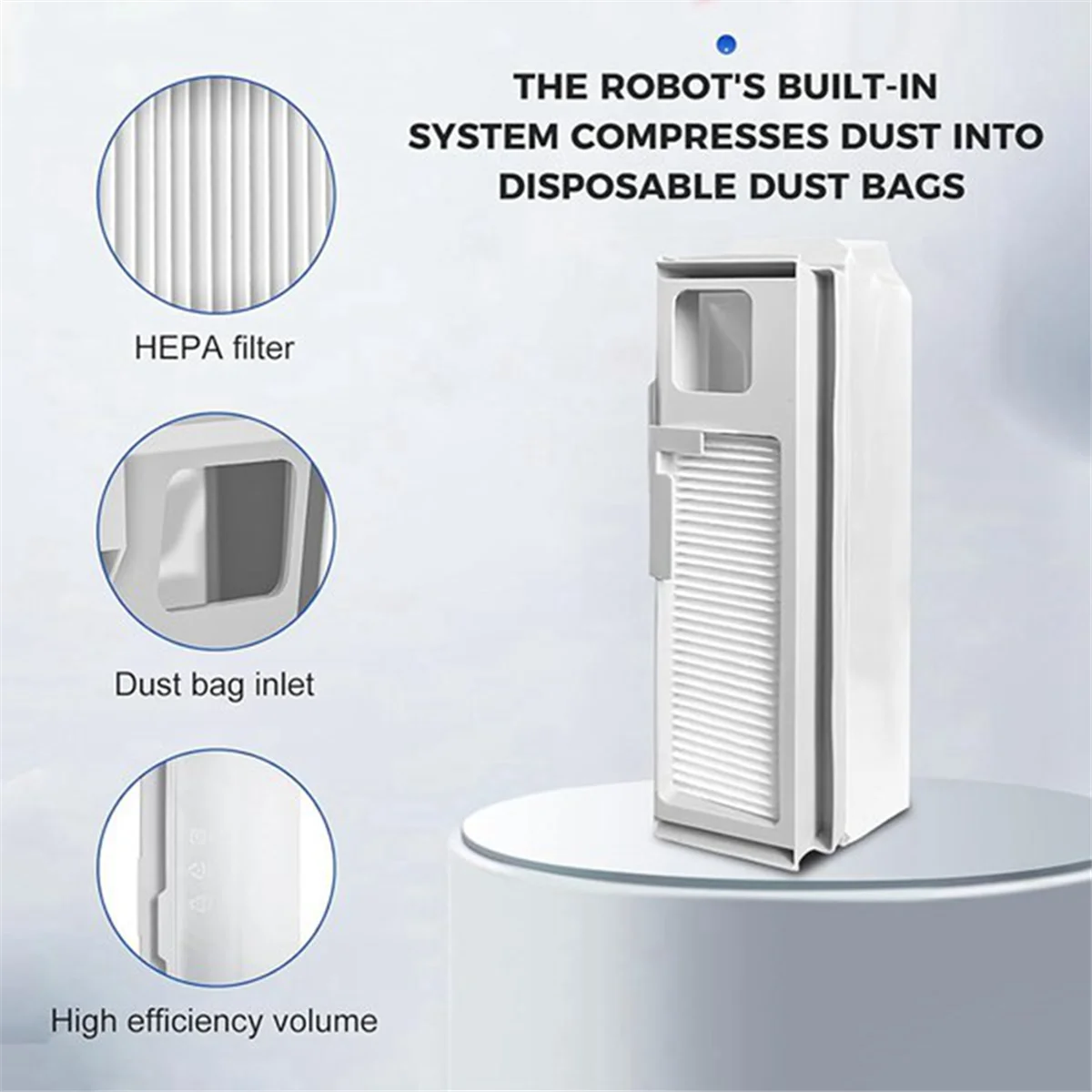 A14G-4PCS Сменные мешки для пыли Alma с HEPA-фильтром для робота-пылесоса Freo X Plus, запасные части, мешок 2-в-1