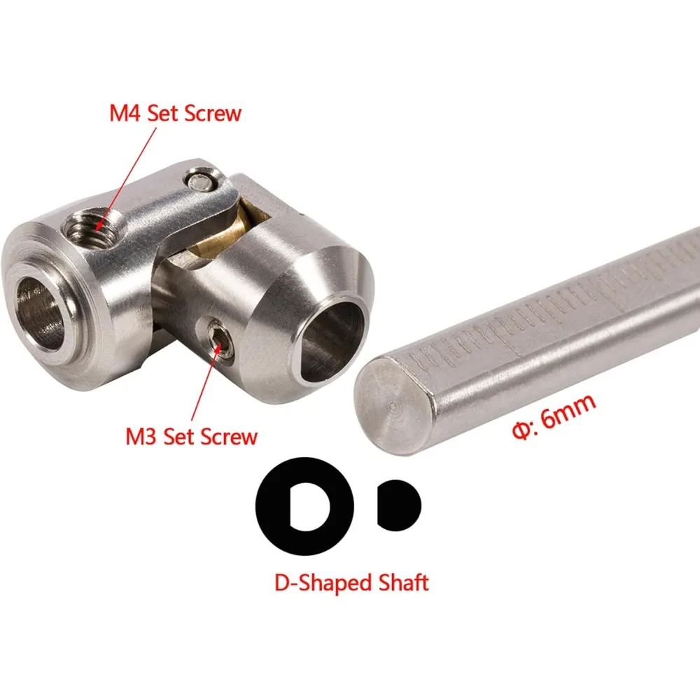 SCX10 Drive Shaft 2pcs,68-229mm Cut-to-Length Stainless Steel for 1/10 RC Crawler, LCG,GSPEED, Capra, Pro, Element, DIY (Silver)