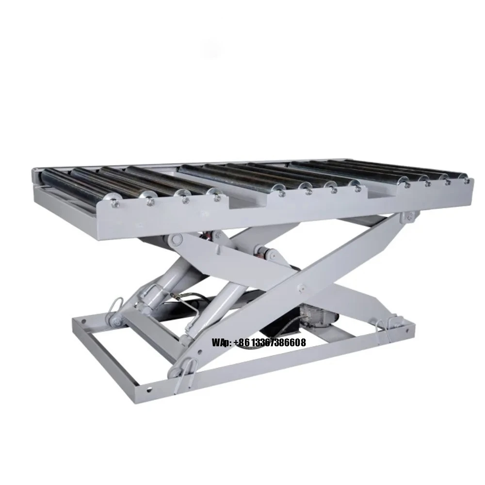 Strong Load Capacity for Efficient Woodworking Production Electric Scissor Lift Table Smooth Lifting 6m Pump Mast