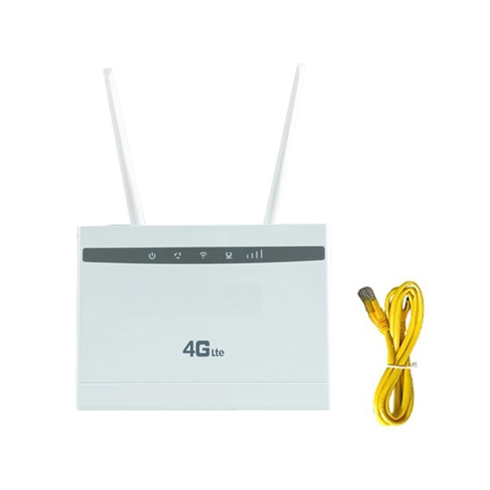 

CPE101 CPE Router 2 External Antennas Wifi Modem CPE Wireless Router with RJ45 Network Cable and Sim Card Slot(EU Plug)