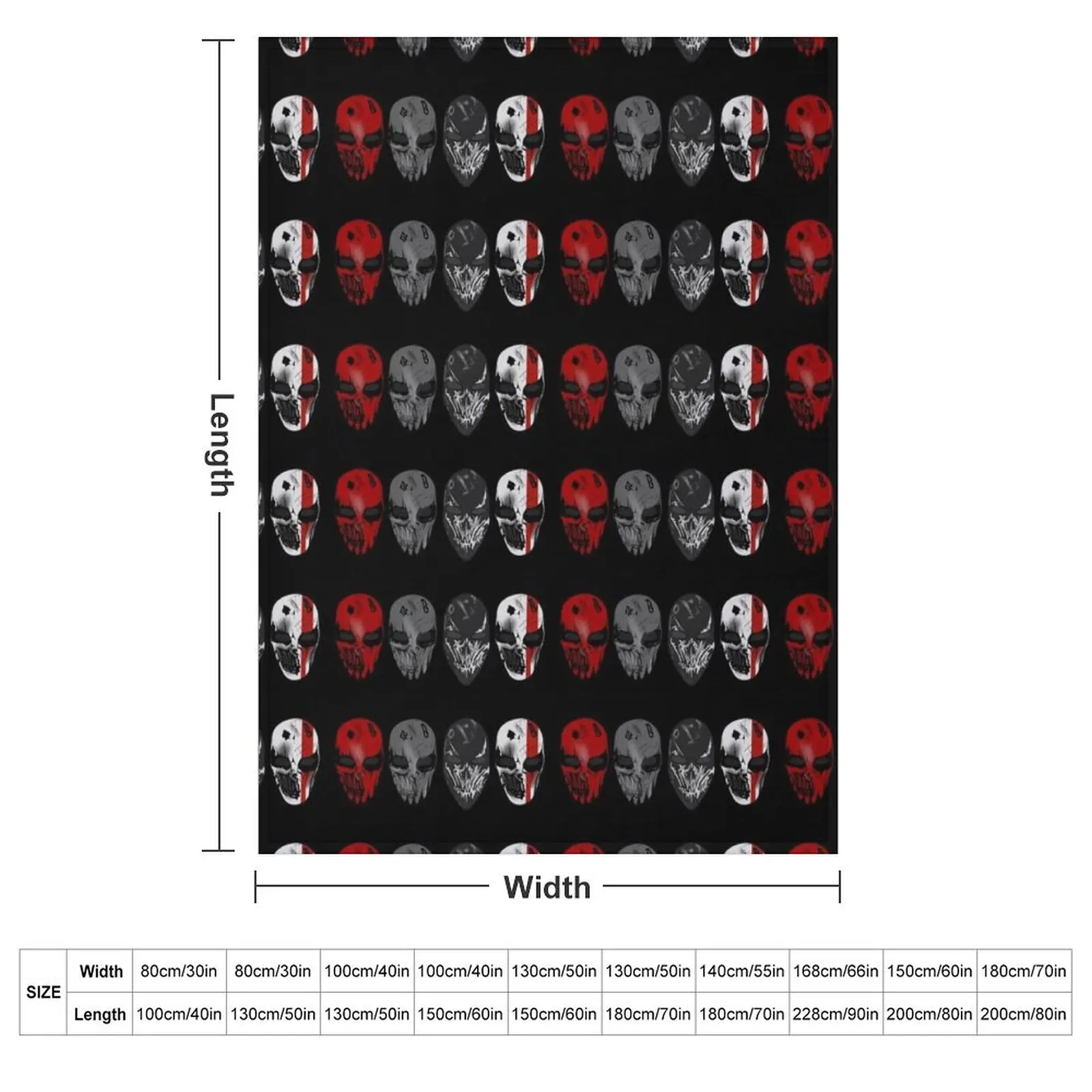 Devils night masks Throw Blanket couch cozy soft plush fuzzy picnic outdoor blanket