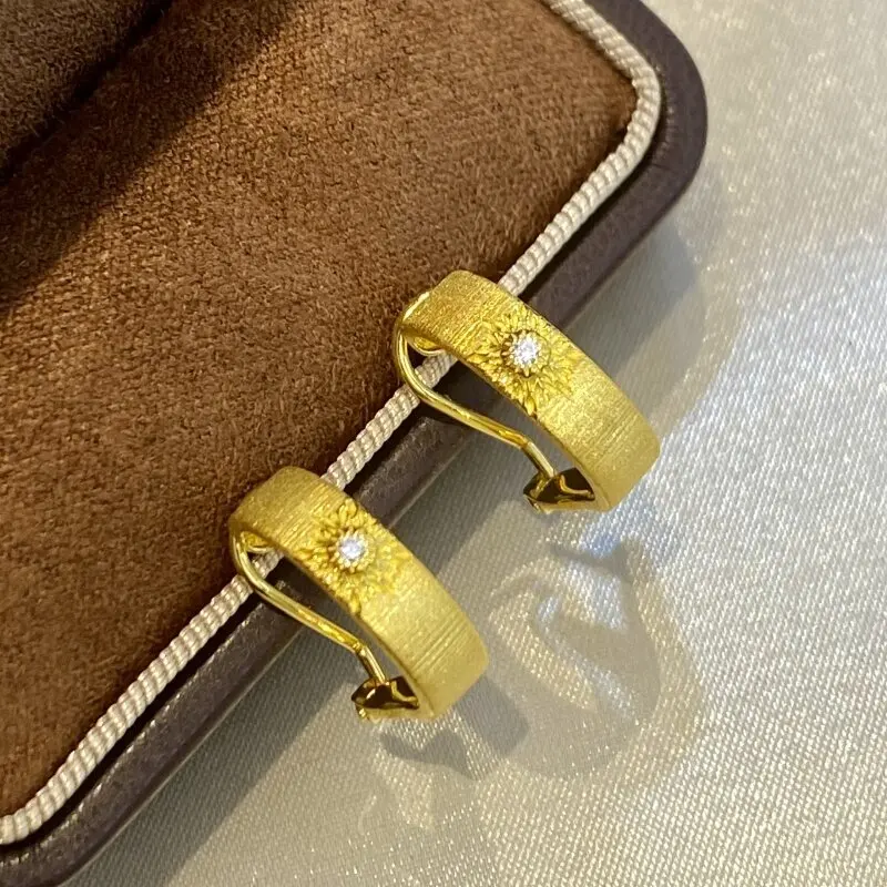 

ARIGAYA стерлингового серебра 925 пробы, итальянские кружевные толстые серьги-кольца с крошечным цирконом, 2024, роскошные блестящие женские подарочные ювелирные изделия