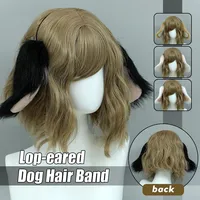 1Pc Faux Fur Dog Drooping Ears Women Bunny Animal Ear Furry Headband Party Cosplay Headwear Simulation Animal Ear Headband