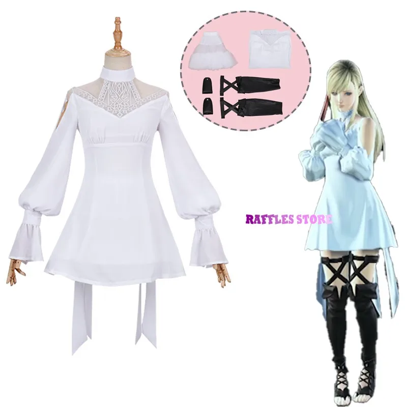 

FF14 Ryne Minfilia Cosplay Costume FINAL FANTASY XIV White Cute Lace Dress Game Cosplay Women Christmas Party Dress up Fairies