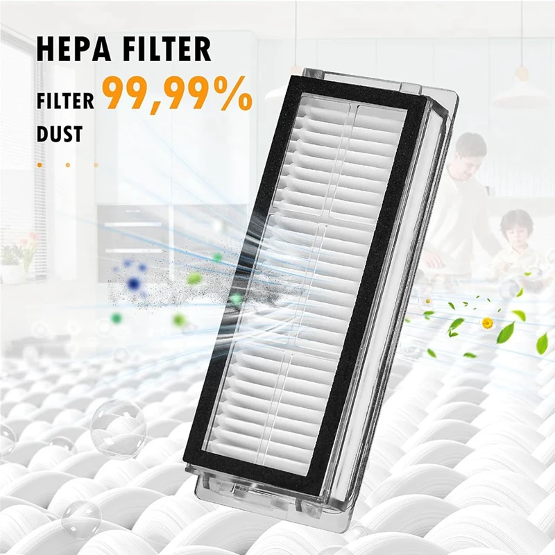 Kit d'accessoires pour aspirateur robot Dreame L20 Ultra / L30 Ultra / X20 Pro, brosse latérale principale, filtre HEPA, tampon de vadrouille, sac à poussière