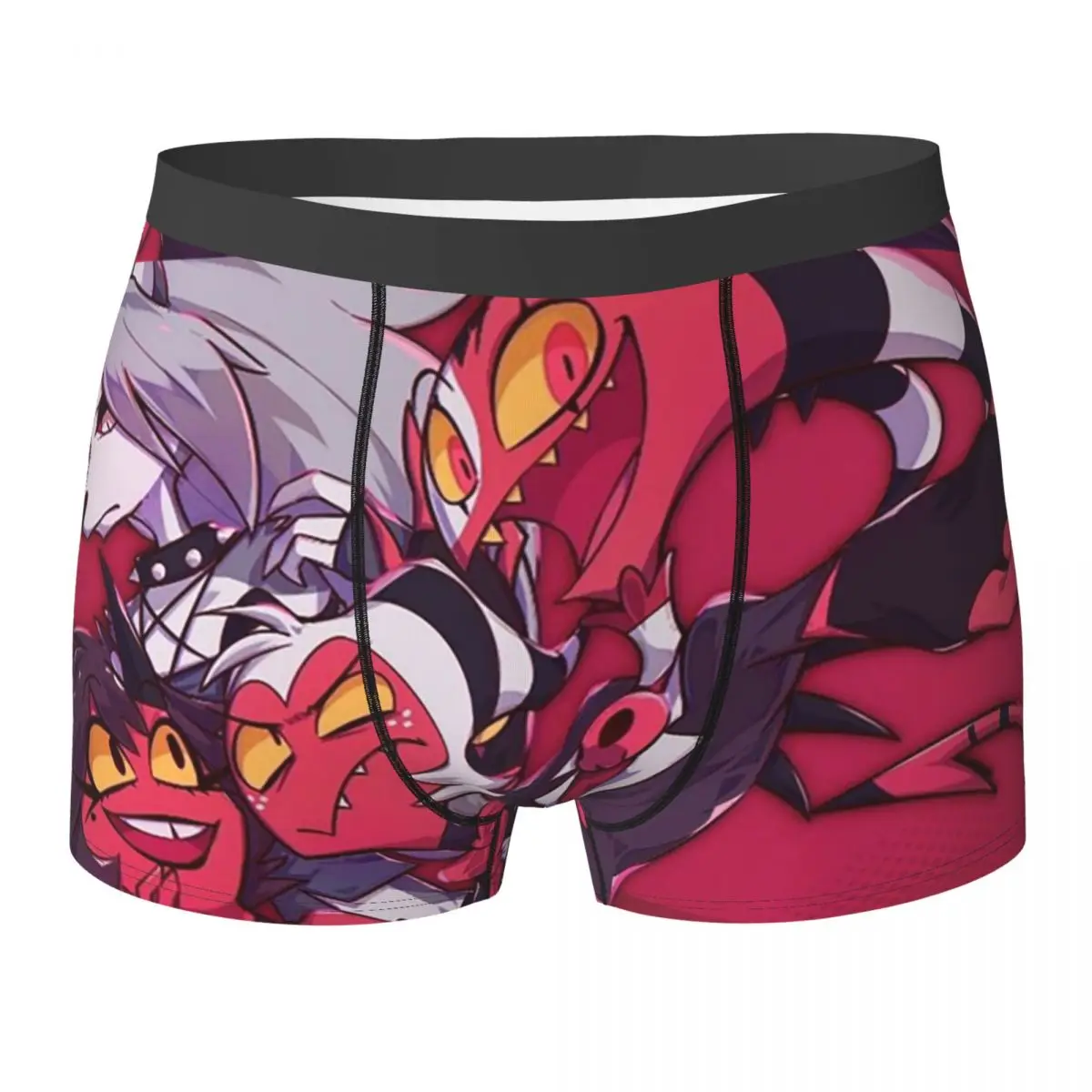 Boxer Underpants Shorts Loona Collage Helluva Boss Anime Panties Male Comfortable Underwear for Homme Man Boyfriend Gifts