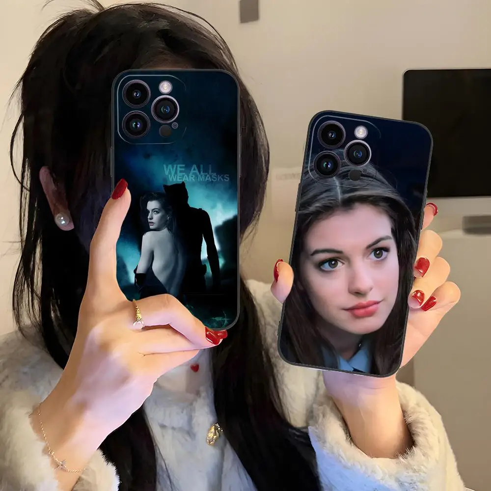 

Anne Hathaway Mobile Phone Case for iPhone 17 16 15 14 13 12 11 X XR XS 8 7 Pro Max Plus Mini Colour Cover Pretty Cover Luxury