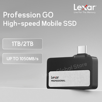 Lexar New Profession GO Mobile Portable Solid State Drives Type-c USB3.2 External Mobile SSD 1TB/2TB Transfer Speed 1050MB/s