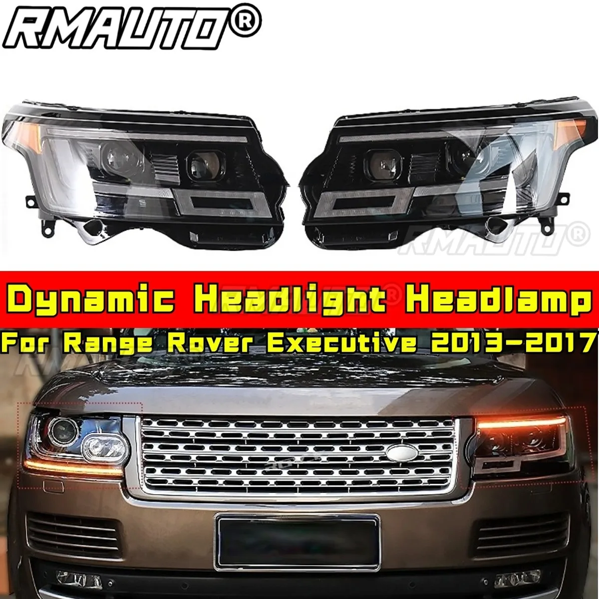 

Для Range Rover Executive 2013-2017 автомобильные аксессуары динамические фары дневные ходовые огни ближний дальний свет комплект кузова