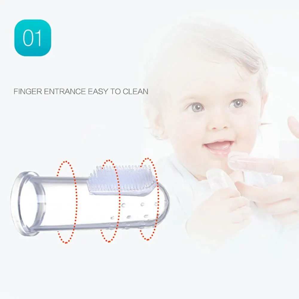 Baby Silicone Finger Cover Deciduous Teeth Brush Baby Deciduous Teeth Brush Training Toothbrush Baby Tongue Coating Cleaning