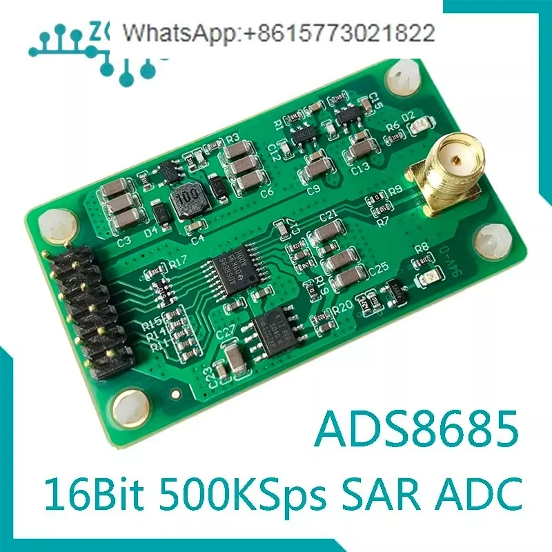 

ADS8685 16Bit 500Ksps SAR ADC module single bipolar 2.56-12.288V input