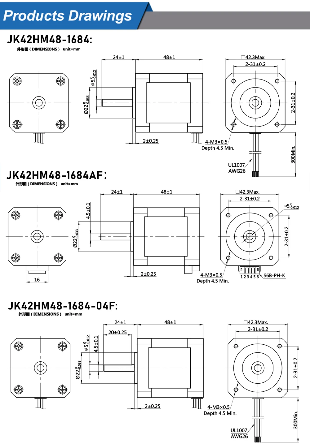 Jkongmotor 0,9 Grad Nema 17 Schrittmotor 1,68 A 48 mm 44 Ncm D-Schnitt/Rundwelle Nema17 Schrittmotor für DIY 3D-Drucker CNC-Roboter – Detail 3