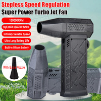 Mini Air Blower Turbo Jet Fan Wind Electric Blower Multifunctional Blowing Dust Dryer With Extra Nozzle Stepless Speed Regulatio
