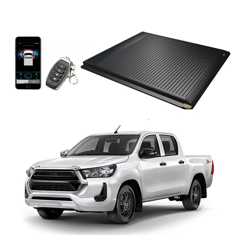 

Hilux 4X4 Off-Road Retractable Aluminium Alloy Hard Tonneau Cover - Roll-Up Roller Shutter Truck Bed Protector