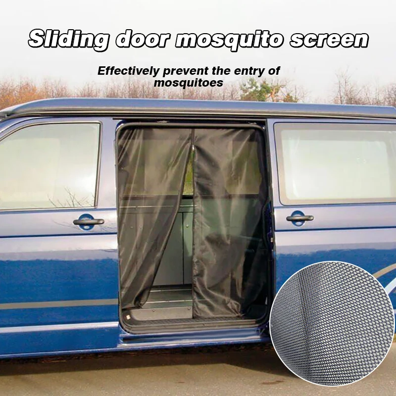 

Sliding Door Magnetic Insect Mosquito Shading Fly Screen Net FOR VW T5 T6 For Camper Auto Vehicle Interior Accessories