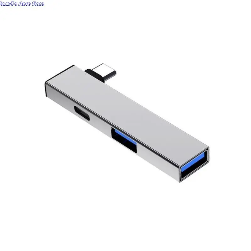 

D0UA Speed Type C Hub Type C to Type C+2 USB Port Extension Adapter with USB3.0, USB2.0 Port for Universal Compatibility