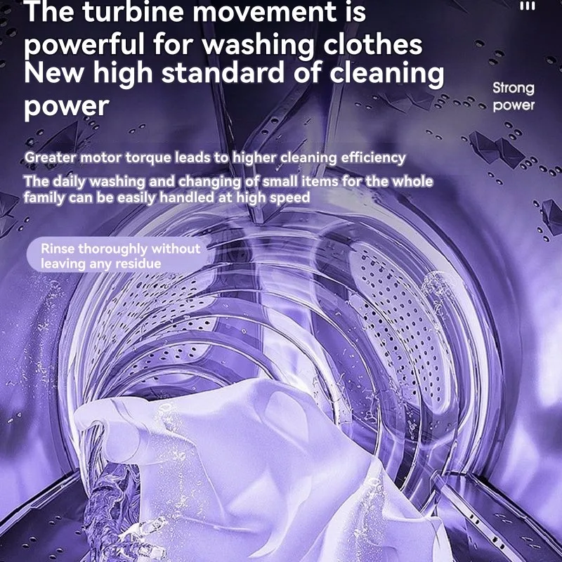 A005-Portable Mini Folding Washing Machine For Travel And Home Use Home Portable Mini Folding Washing Machine EU Plug