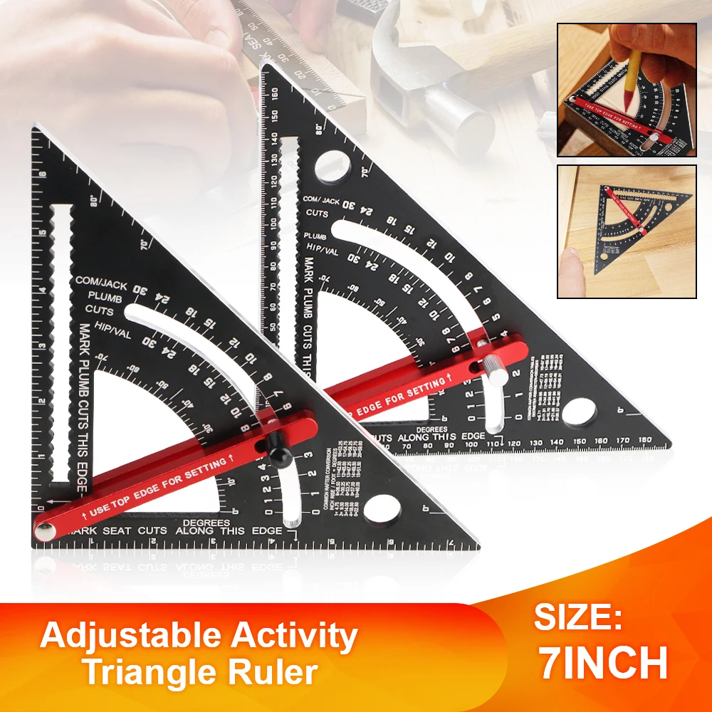 Angle Finder Miter Saw Saw Protractor Combined Tool Woodworking Measuring Tool Angle Ruler Adjustable Activity Triangle Ruler