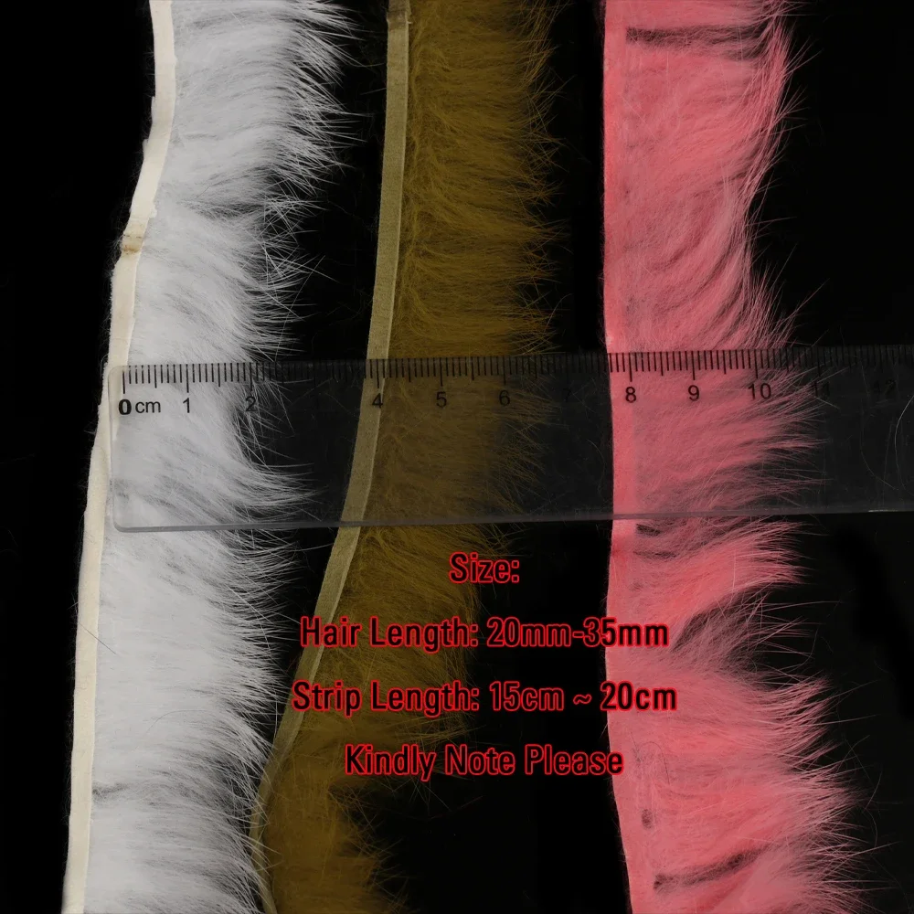 Natural Soft Rabbit Fur Hare Hair Zonker Strips for Fly Tying Material Saltwater Fishing Streamer Flies Making