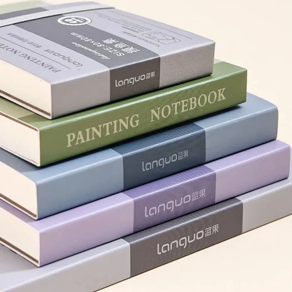 กระดาษหนาสมุดวาดภาพแบบฉีกได้คลาสสิกปกแข็งสมุดสเก็ตช์ภาพมืออาชีพรีฟิลมินิสมุดวาดภาพนักเรียน