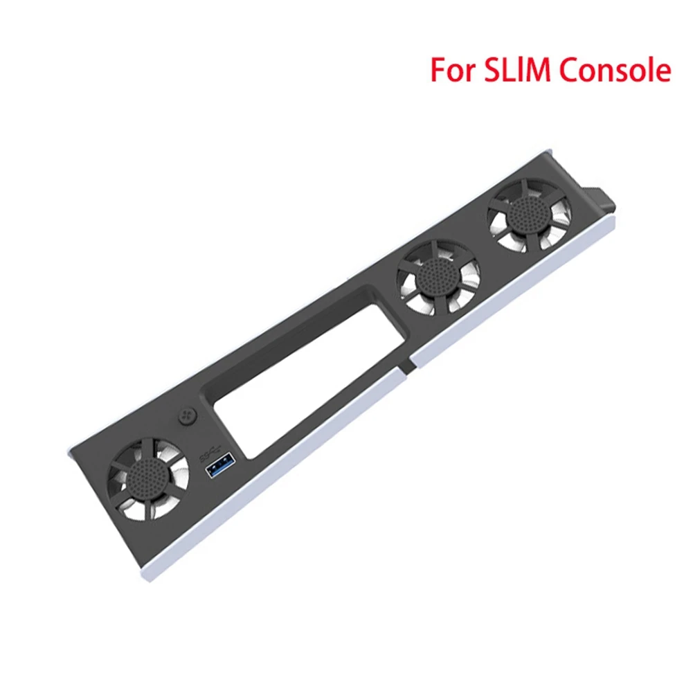 

Эффективный игровой вентилятор-охладитель с LED-подсветкой для PS5 Slim и цифровых консолей, снижающий уровень шума