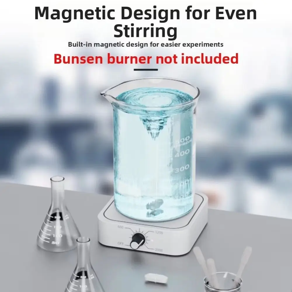 with Stirring Bar Magnetic Mixer 2000RPM Brushless DC Motor Magnetic Stir Plate Lithium-ion Battery Magnetic Stirrer Home
