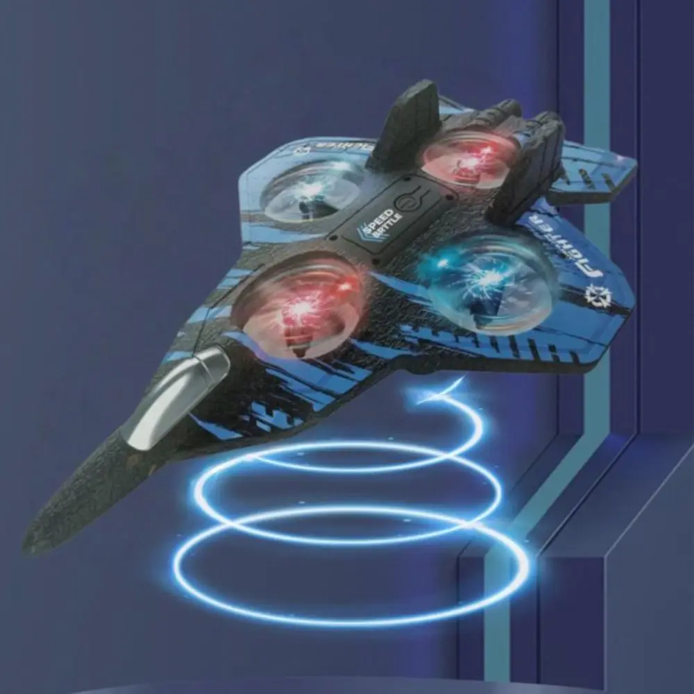 

EPP Foam Remote Control Foam Fighter Gravity Sensing 2.4G Stunt Four Motor Helicopter with Light Portable RC Hobby Jet Plane