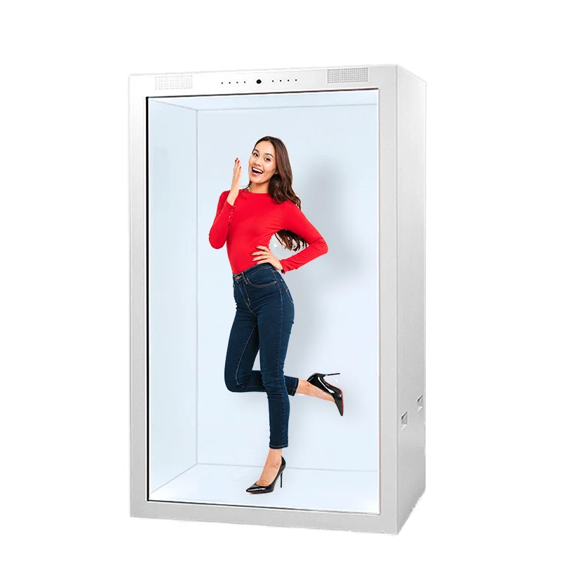 

65 Inch AI Virtual Digital Human 3D Interactive Hologram Cabinet Transparent 3D Indoor Holographic Cabin Screen Equipment